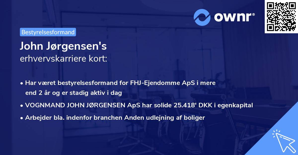 John Jørgensen's erhvervskarriere kort