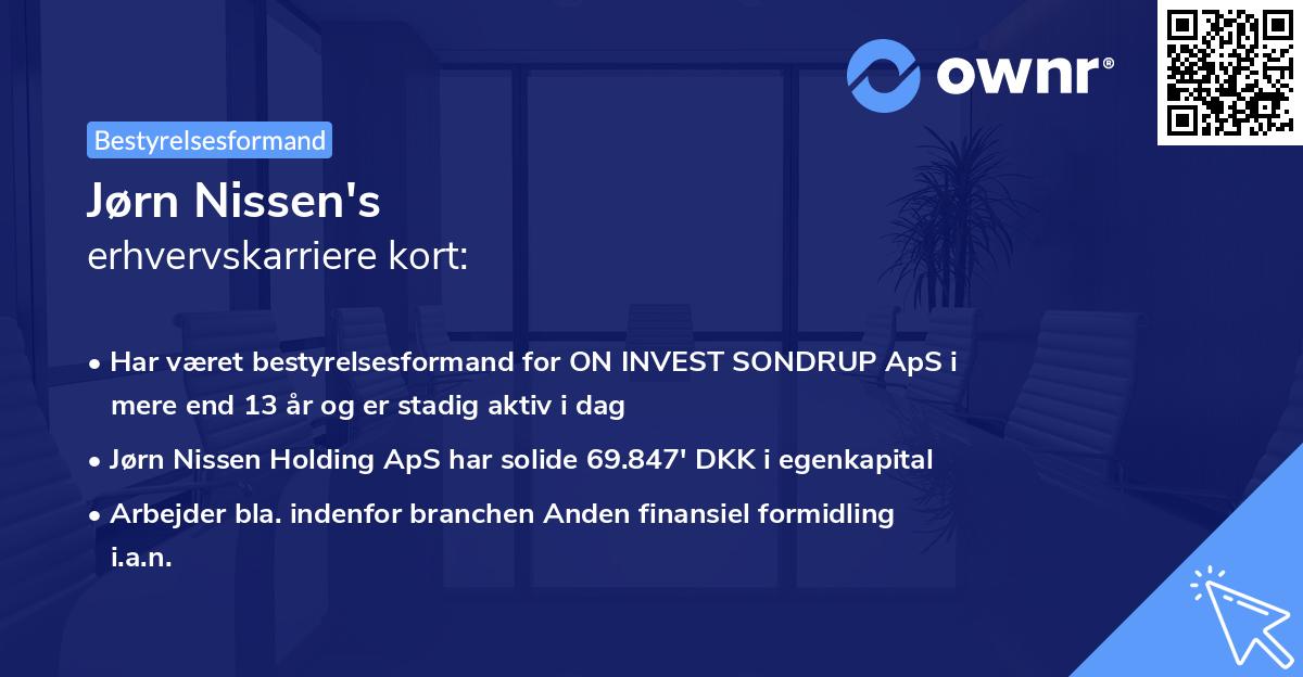 Jørn Nissen's erhvervskarriere kort