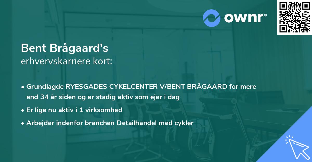 Bent Brågaard's erhvervskarriere kort