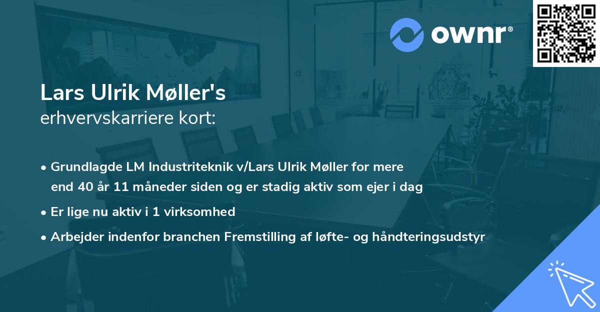 Lars Ulrik Møller's erhvervskarriere kort