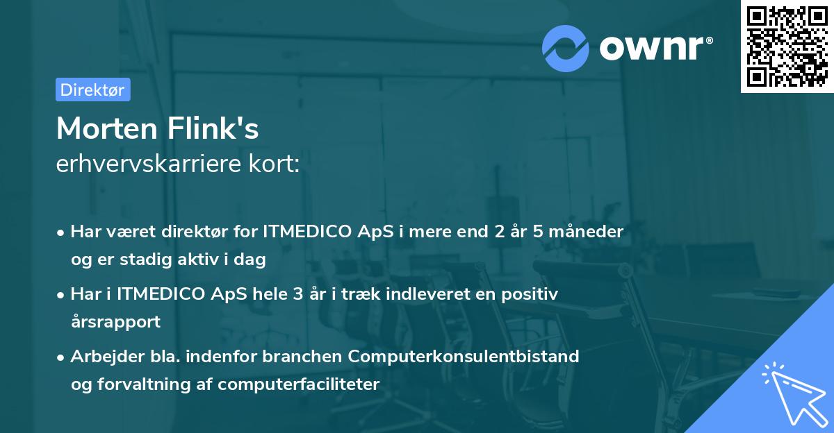 Morten Flink's erhvervskarriere kort