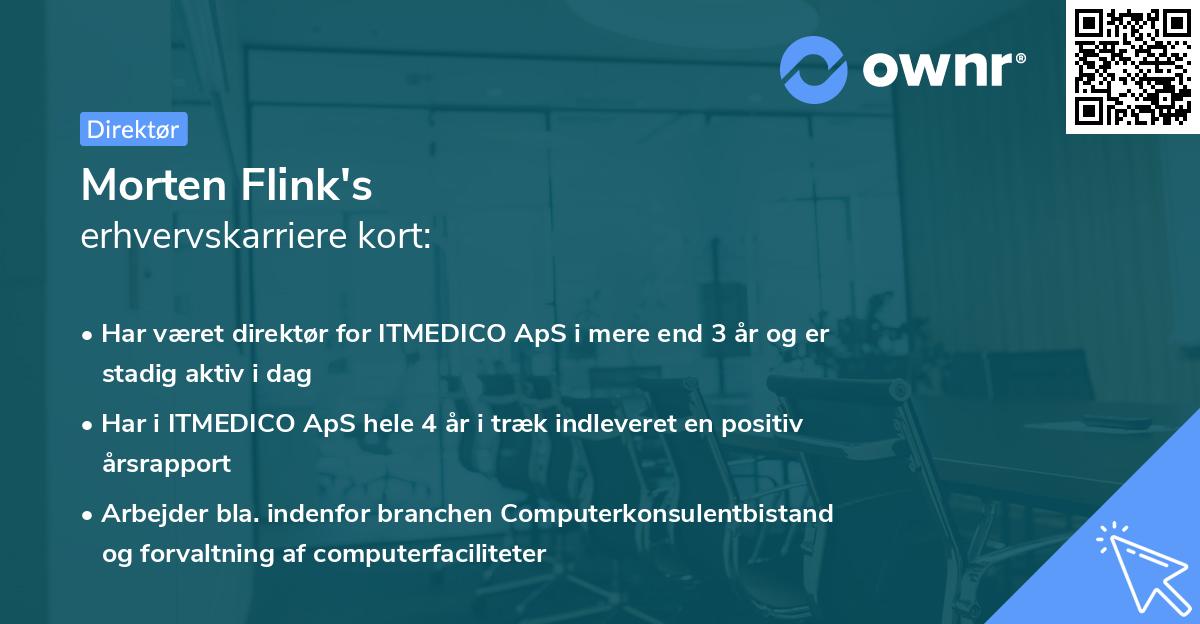 Morten Flink's erhvervskarriere kort