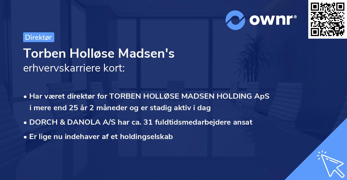 Torben Holløse Madsen's erhvervskarriere kort