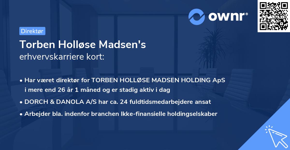 Torben Holløse Madsen's erhvervskarriere kort