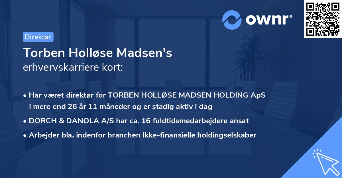 Torben Holløse Madsen's erhvervskarriere kort