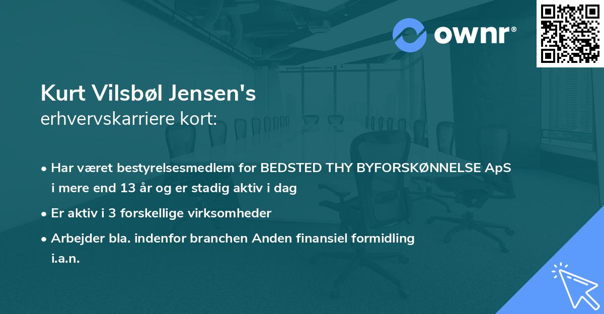 Kurt Vilsbøl Jensen's erhvervskarriere kort