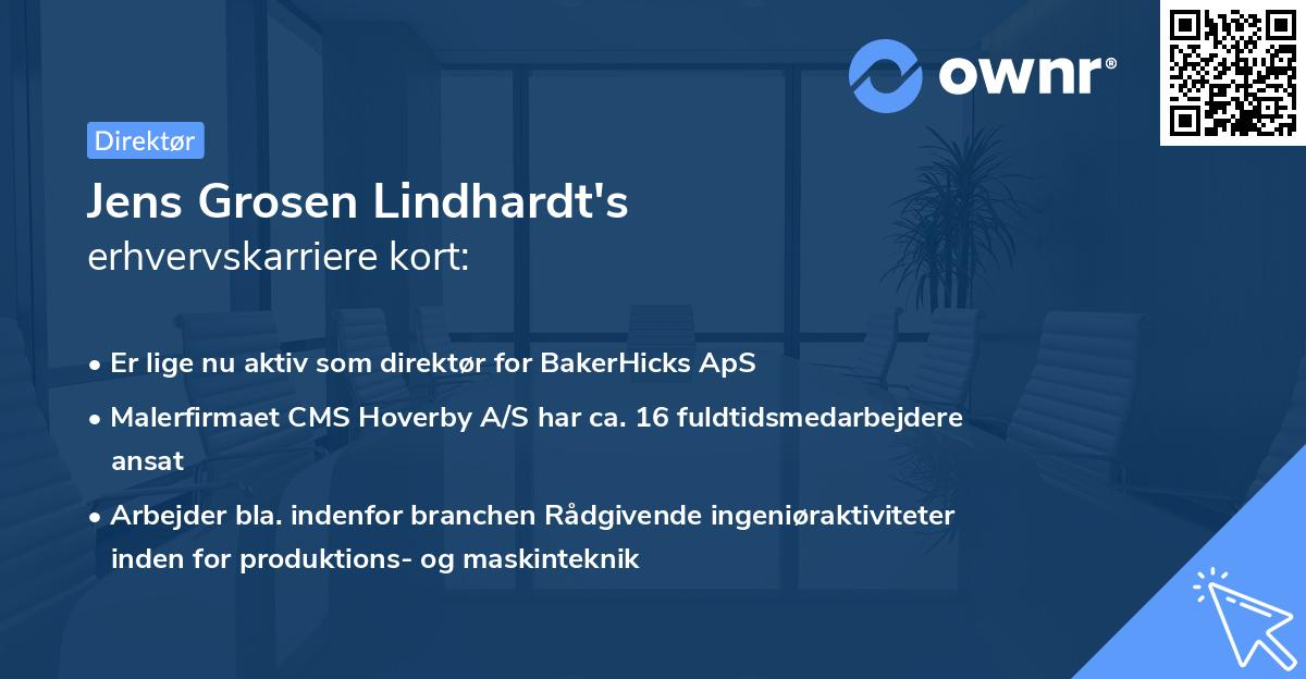 Jens Grosen Lindhardt's erhvervskarriere kort
