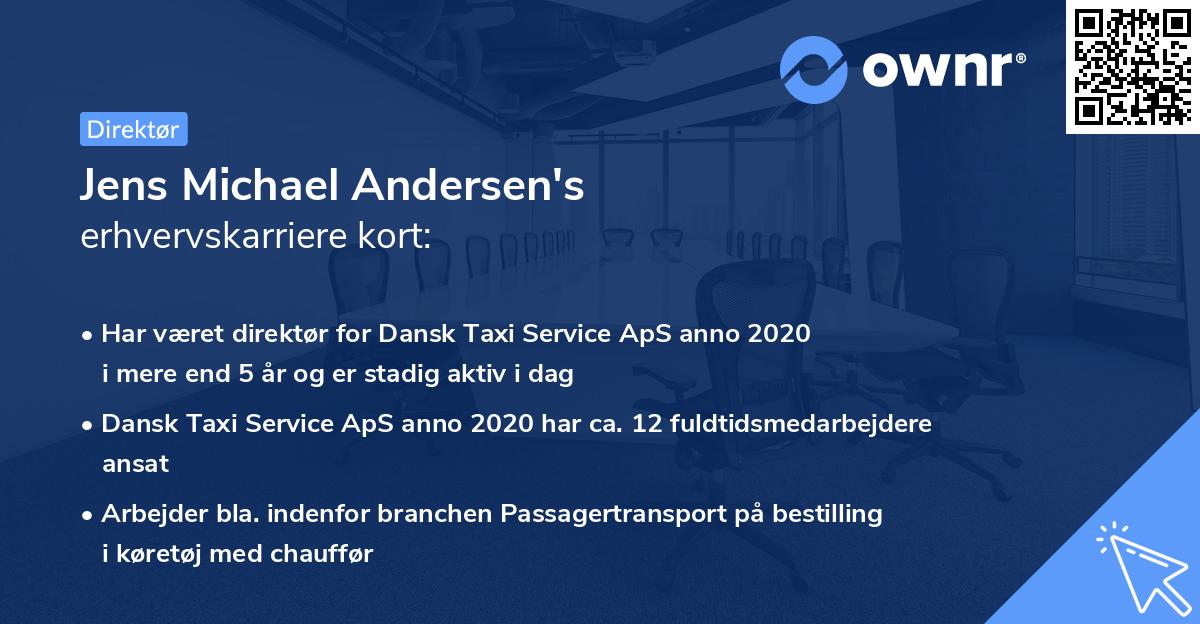 Jens Michael Andersen's erhvervskarriere kort