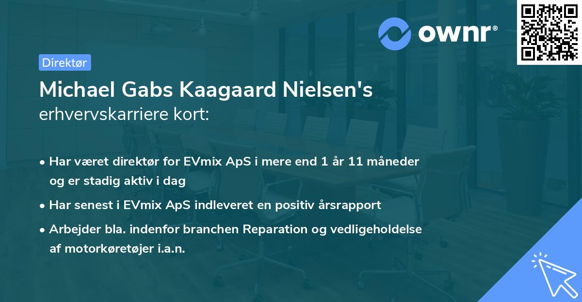 Michael Gabs Kaagaard Nielsen's erhvervskarriere kort