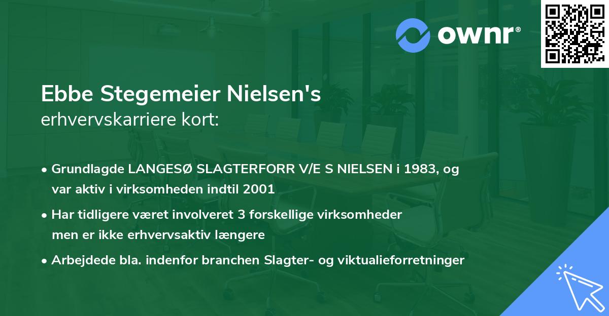 Ebbe Stegemeier Nielsen's erhvervskarriere kort