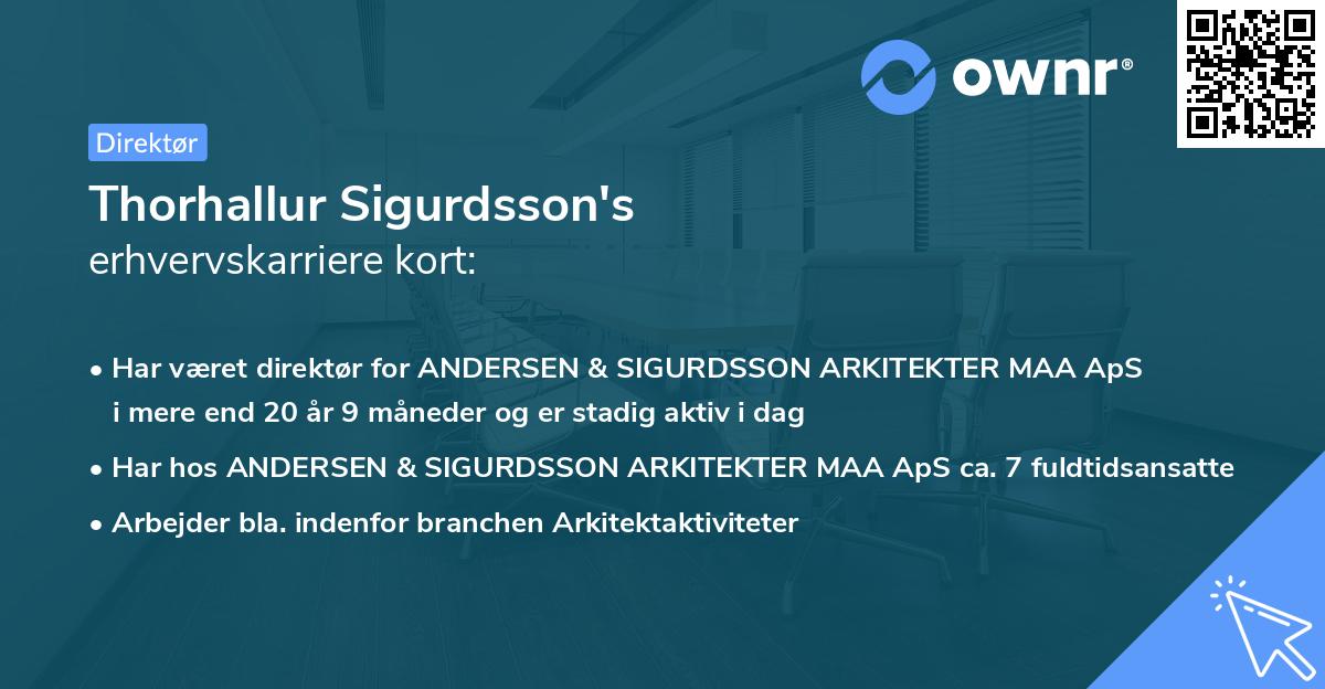 Thorhallur Sigurdsson's erhvervskarriere kort
