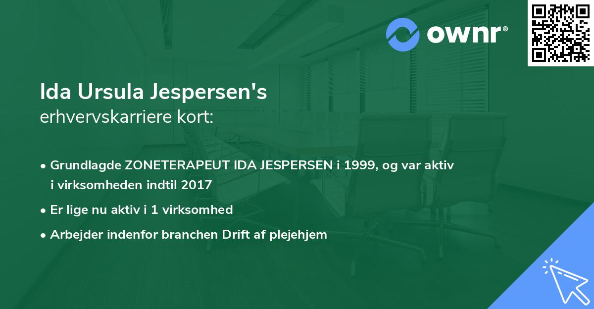 Ida Ursula Jespersen's erhvervskarriere kort