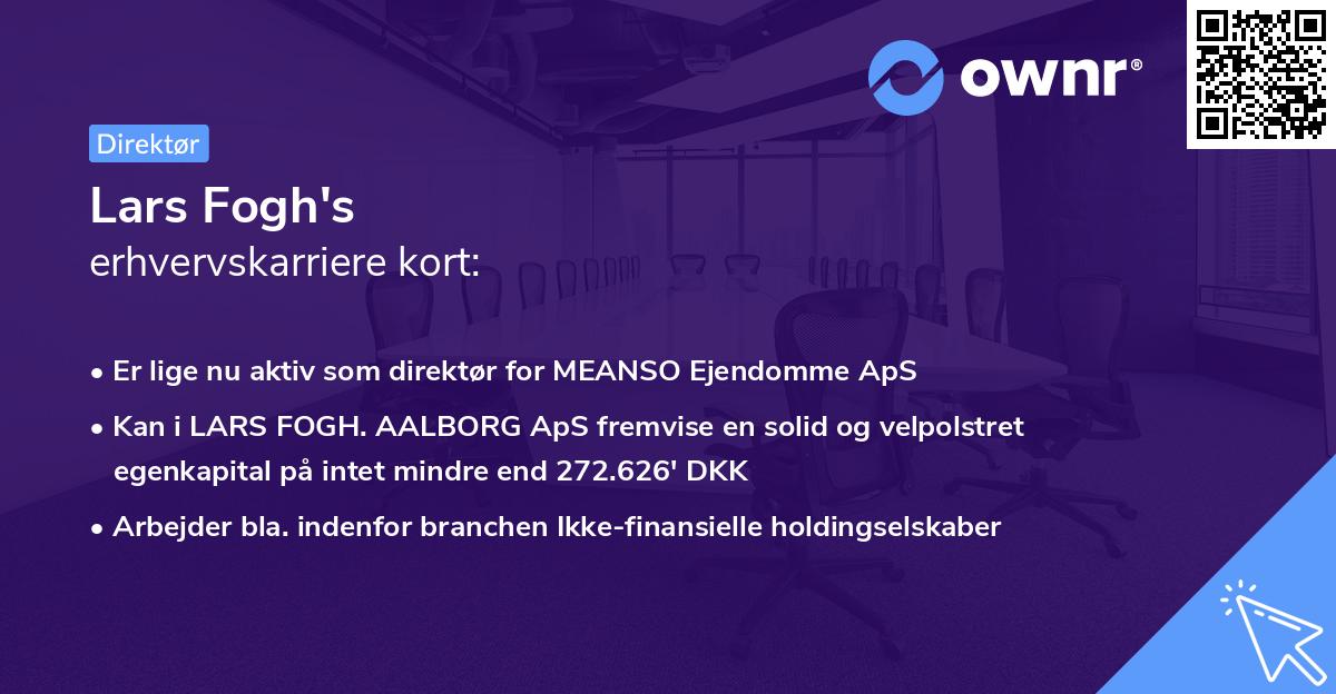 Lars Fogh's erhvervskarriere kort