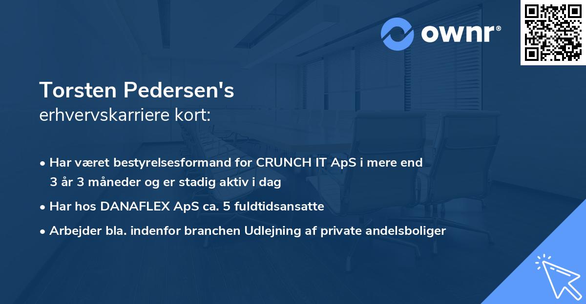 Torsten Pedersen's erhvervskarriere kort