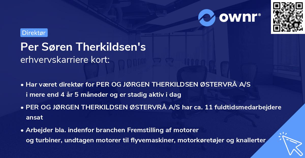 Per Søren Therkildsen's erhvervskarriere kort
