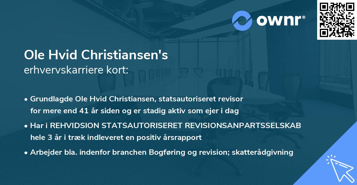 Ole Hvid Christiansen's erhvervskarriere kort