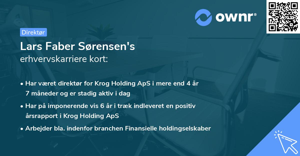 Lars Faber Sørensen's erhvervskarriere kort
