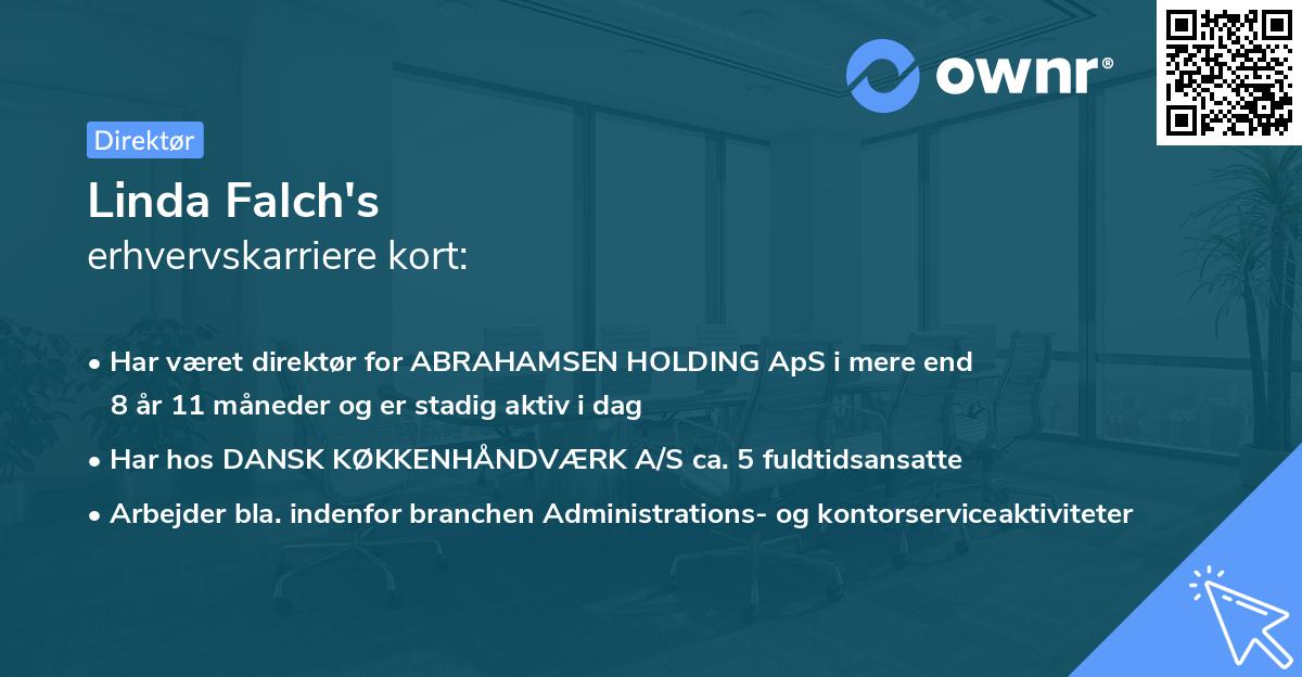 Linda Falch's erhvervskarriere kort