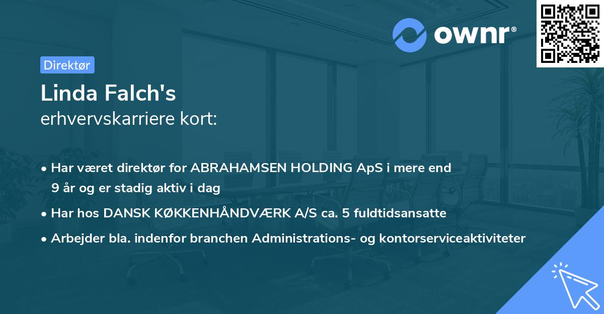 Linda Falch's erhvervskarriere kort