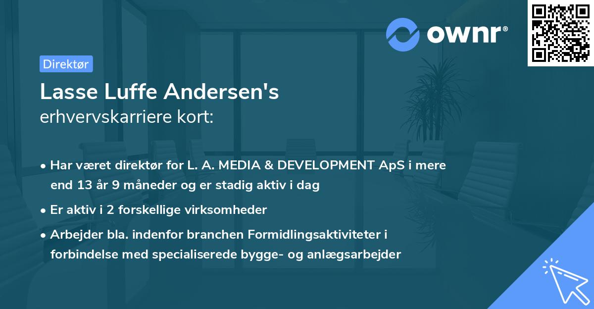 Lasse Luffe Andersen's erhvervskarriere kort