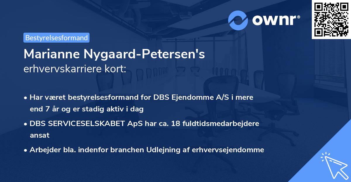 Marianne Nygaard-Petersen's erhvervskarriere kort