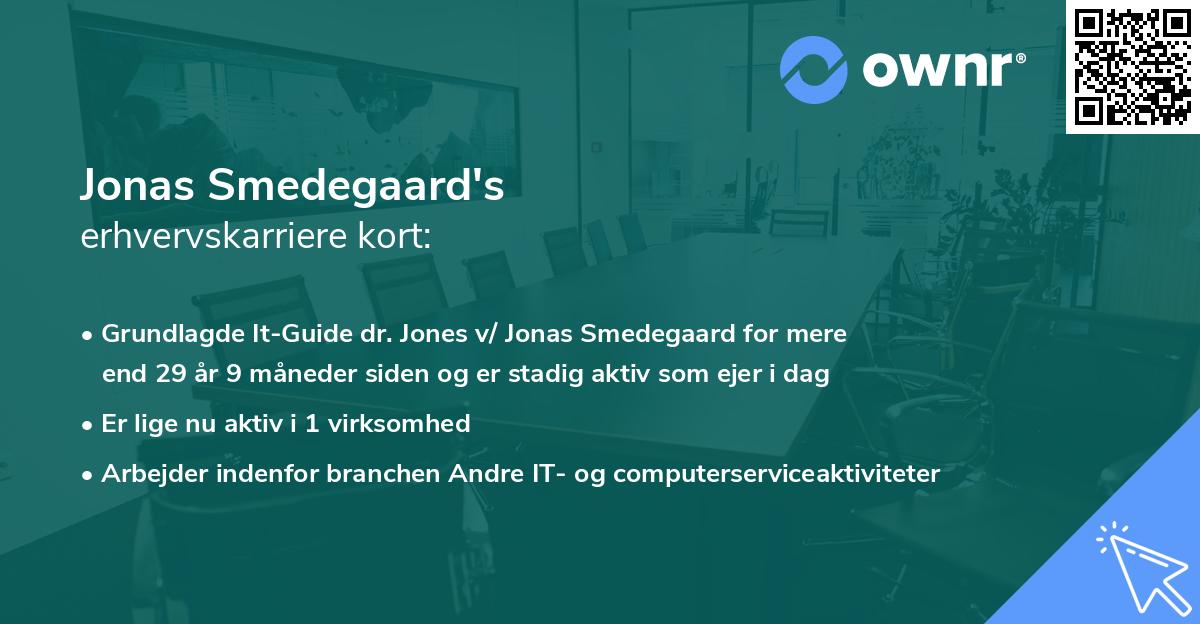 Jonas Smedegaard's erhvervskarriere kort