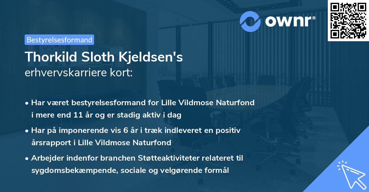 Thorkild Sloth Kjeldsen's erhvervskarriere kort