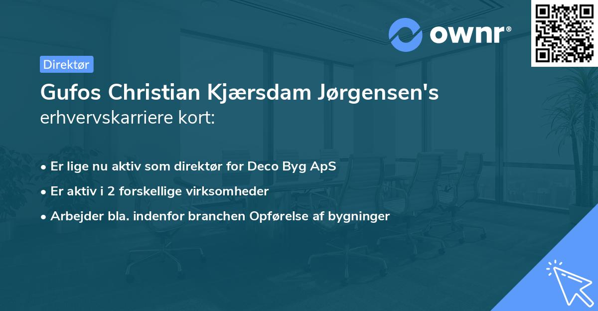 Gufos Christian Kjærsdam Jørgensen's erhvervskarriere kort