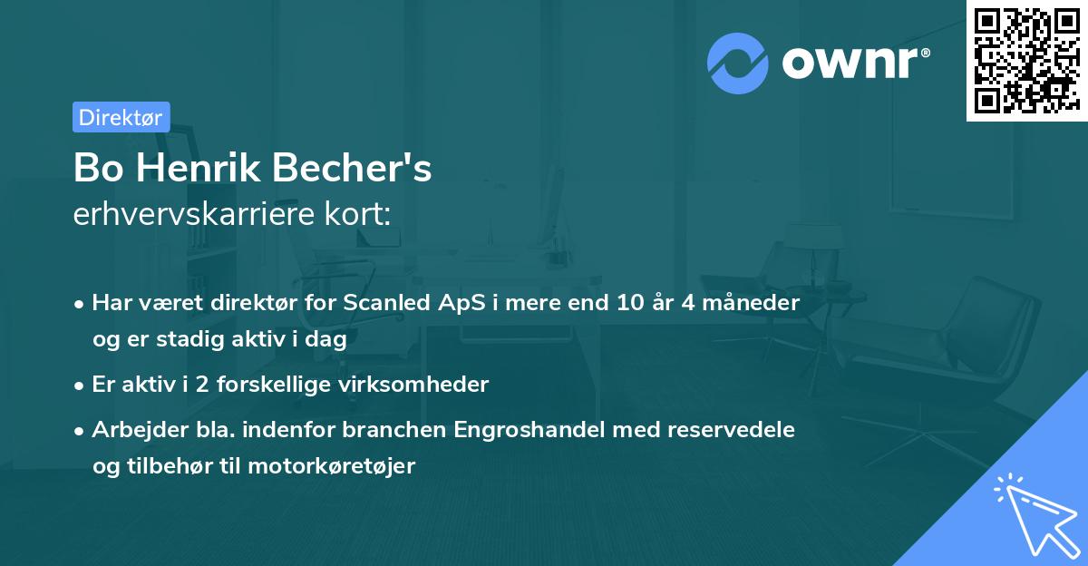Bo Henrik Becher's erhvervskarriere kort