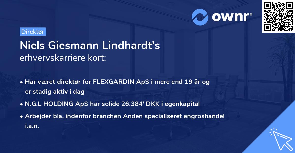 Niels Giesmann Lindhardt's erhvervskarriere kort