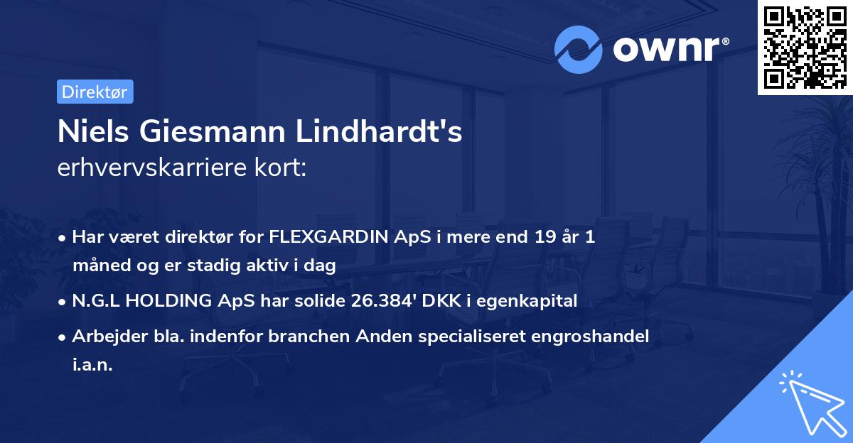 Niels Giesmann Lindhardt's erhvervskarriere kort