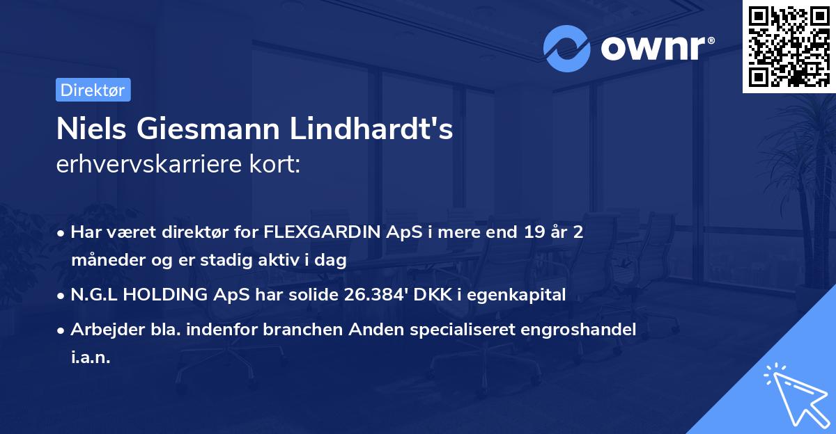 Niels Giesmann Lindhardt's erhvervskarriere kort
