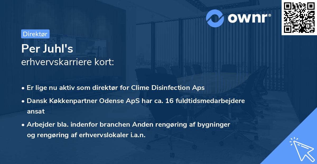 Per Juhl's erhvervskarriere kort