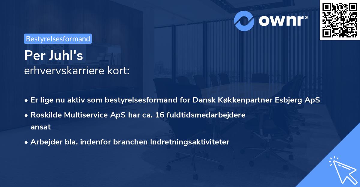 Per Juhl's erhvervskarriere kort