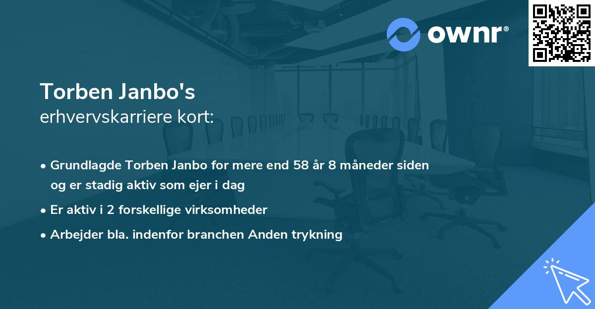 Torben Janbo's erhvervskarriere kort