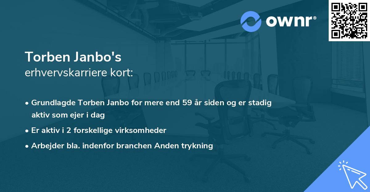 Torben Janbo's erhvervskarriere kort