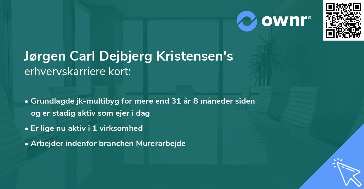 Jørgen Carl Dejbjerg Kristensen's erhvervskarriere kort