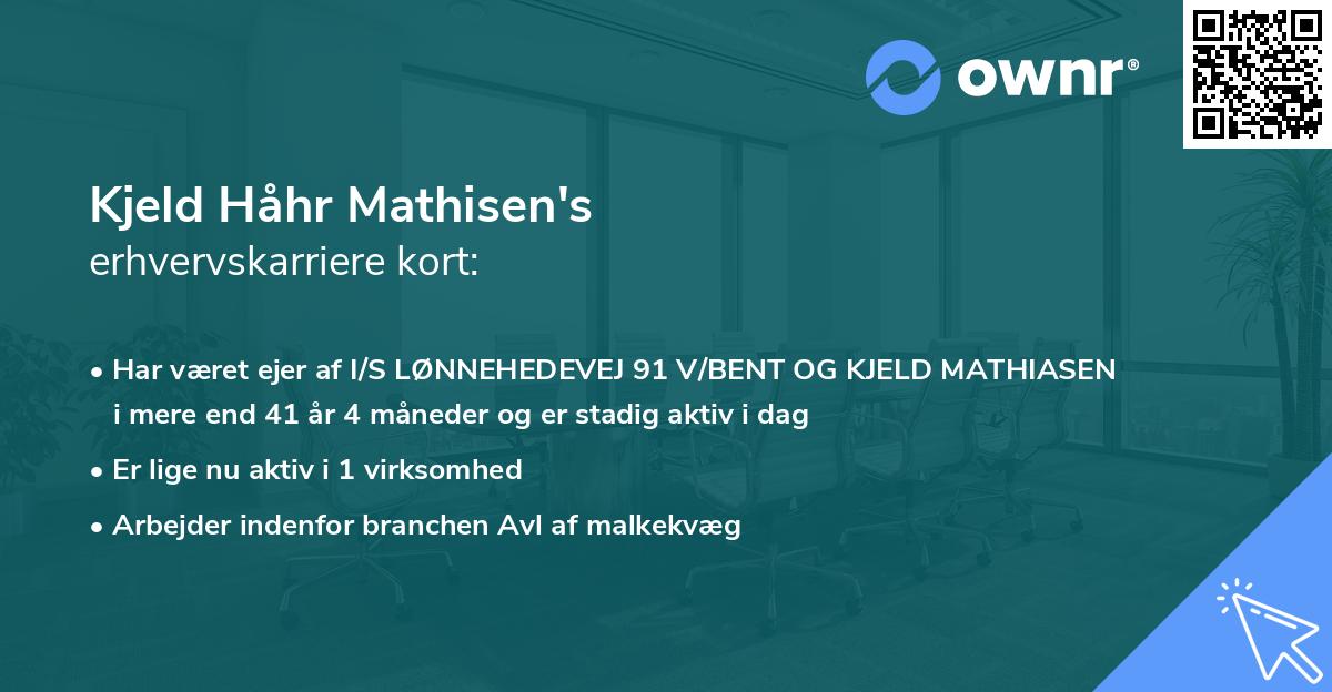 Kjeld Håhr Mathisen's erhvervskarriere kort
