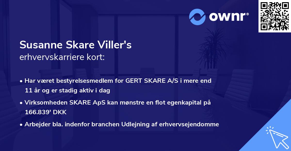 Susanne Skare Viller's erhvervskarriere kort