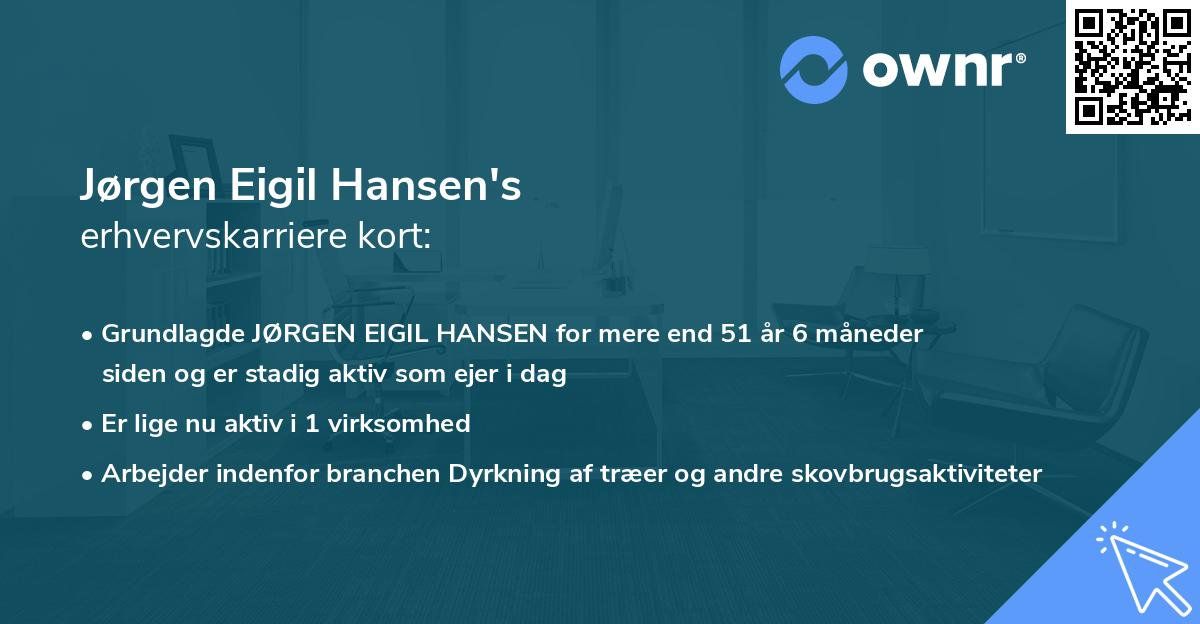 Jørgen Eigil Hansen's erhvervskarriere kort