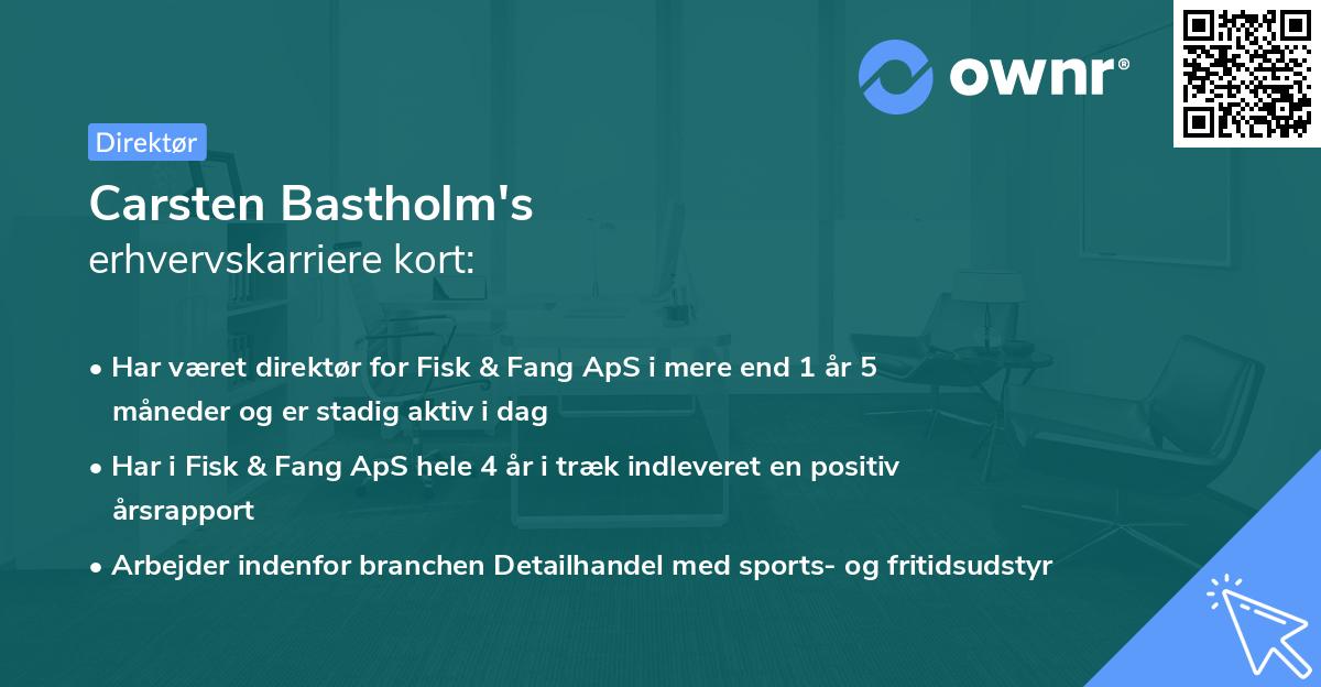 Carsten Bastholm's erhvervskarriere kort