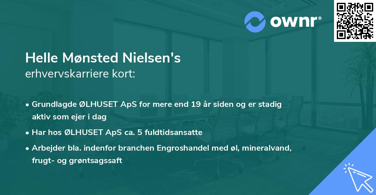 Helle Mønsted Nielsen's erhvervskarriere kort