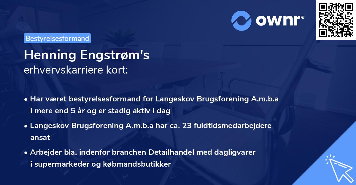 Henning Engstrøm's erhvervskarriere kort