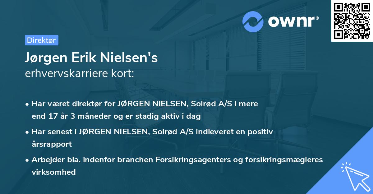 Jørgen Erik Nielsen's erhvervskarriere kort