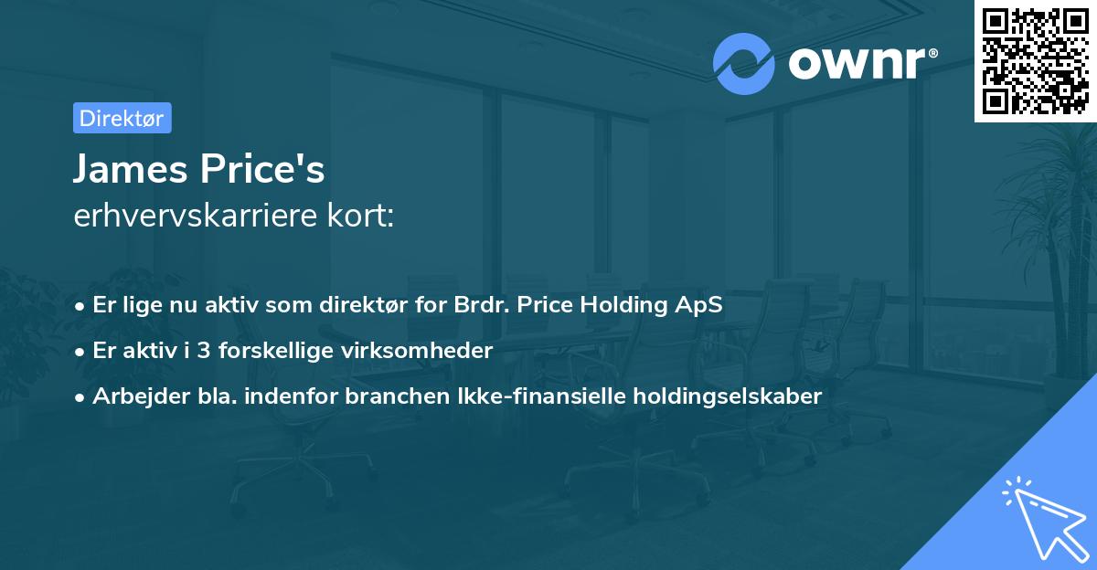 James Price's erhvervskarriere kort