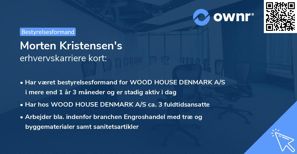 Morten Kristensen's erhvervskarriere kort