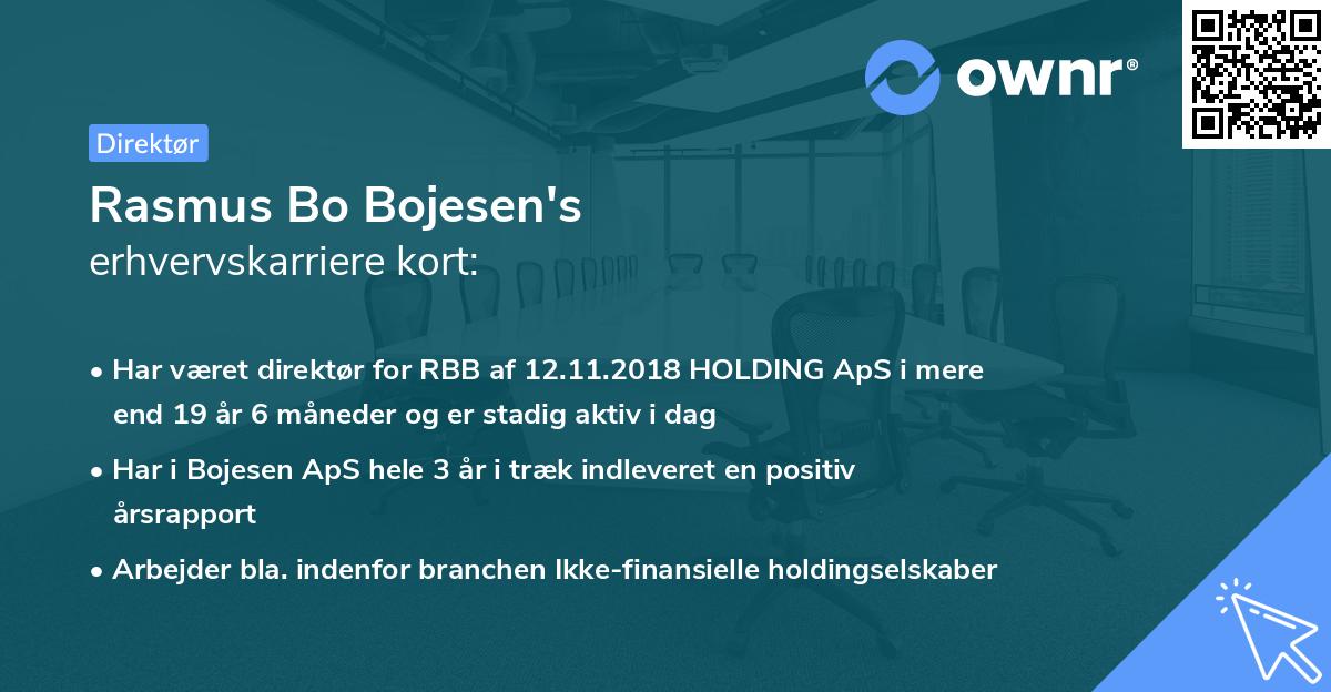 Rasmus Bo Bojesen's erhvervskarriere kort