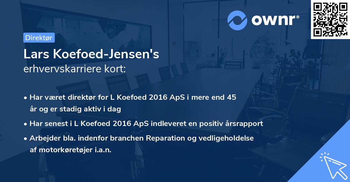 Lars Koefoed-Jensen's erhvervskarriere kort