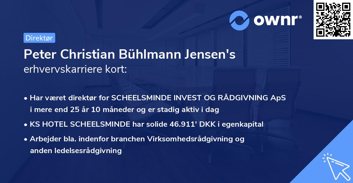 Peter Christian Bühlmann Jensen's erhvervskarriere kort