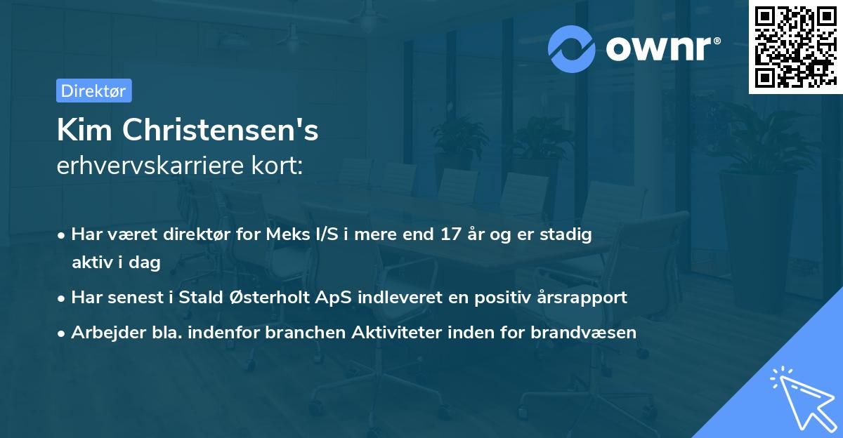 Kim Christensen's erhvervskarriere kort